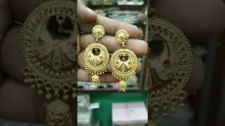 Golden earrings15gm earringimitationjeweller fashionjewellery diamondjewelley [upl. by Esserac]