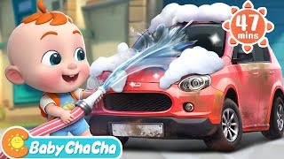 Car Wash Song  Lets Wash the Car  More Baby ChaCha Nursery Rhymes amp Kids Songs [upl. by Helas305]