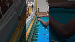 Manufacturing Silk Saree Pallu Design paithani saree making design [upl. by Leimad]