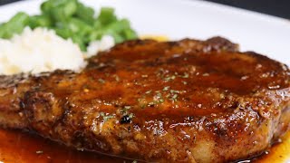 Easy Honey Garlic Pork Chops Recipe [upl. by Hansen673]