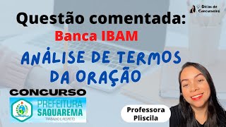 Questão comentada ANÁLISE de TERMOS  Banca IBAM [upl. by Akinnej]