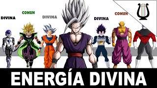 Todas las Transformaciones con Energía Divina y Nivel dios  Dragon Ball Super [upl. by Aninat]