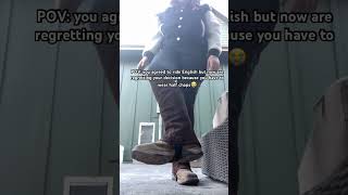 I HATE half chaps 😭 horse equestrian funny horseriding [upl. by Piscatelli674]