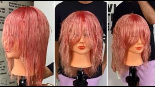 Medium Layered Haircut Tutorial Women  Round Concave Layering Techniques [upl. by Ellimaj]