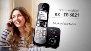 Schnurlostelefon KXTG6821  Panasonic Produktvorstellung [upl. by Kihtrak]