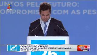 Congresso de CDS termina com a eleição os novos orgãos nacionais do partido [upl. by Yarrum]