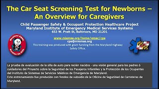 The Car Seat Screening Test for Newborns  SPANISH  An Overview for Caregivers [upl. by Bannister975]