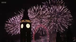 Big Ben Chimes New Year Fireworks 2024 [upl. by Rennie]