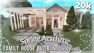 20K BLOXBURGSPRING AESTHETIC FAMILY HOUSE BUILD NO GAMEPASS [upl. by Learsiy]