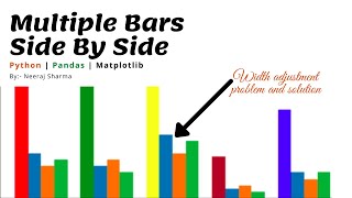 Matplotlib grouped bar chart  multiple bar chart  multiple bars side by side  Neeraj Sharma [upl. by Einatsed26]