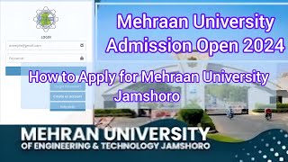 How to Apply in MUET University Online Registration in Mehran University Of Engineering amp Technolog [upl. by Olly]