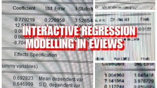 Interactive Regression Modelling Moderation Effect in Eviews [upl. by Steffy379]