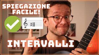 Gli intervalli  Spiegazione facile Tutorial teoria e chitarra [upl. by Nanete]