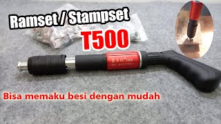 Ramset Stamset T500  Memaku Besi pun Dengan Mudah [upl. by Alesram]