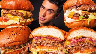 ASMR BIG JUICY DOUBLE CHEESEBURGERS MUKBANG Eating Sounds [upl. by Niltak335]