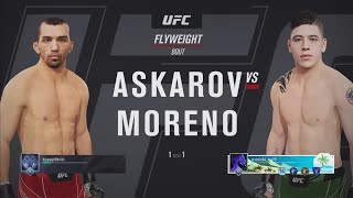 UFC 4  Brandon Moreno vs Askar Askarov full fight  no commentary [upl. by Oflodur]