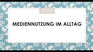 Mediennutzung im Alltag I Goethe B2 Sprechen I Teil 2 I Thema Präsentation [upl. by Annabelle989]