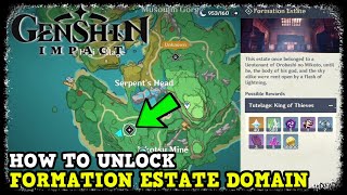 How to Unlock Formation Estate Domain in Genshin Impact How to Stop the Storms in Yashiori Island [upl. by Fennelly]