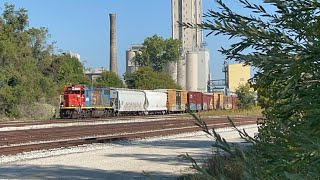 CN 5818 Switching in Manitowoc Wisconsin Wednesday September 18 2024 Canadian National [upl. by Atteoj209]