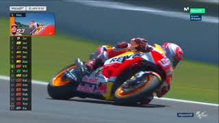 Moto GP Choque Lorenzo Dovizioso y Pedrosa Crash Jerez 2018 [upl. by Tichon]