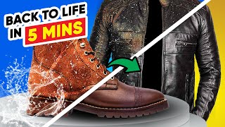 Stop Destroying Your Leather Shoes and Jacket Fix Wet Leather In 5 Min [upl. by Mathilda]