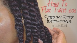 62  How To Flat Twist 101  Step by Step [upl. by Tabber]