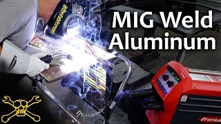 MIG Welding Aluminum  Fronius TransSteel 2200 [upl. by Ahsinik361]