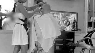 Clippers head shave by female barber [upl. by Elletsirhc]