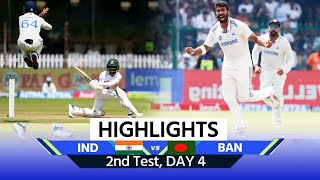 India vs Bangladesh Kanpur Test Day4 Highlights IND vs BAN  RohitJaiswal  Kanpur Test [upl. by Toh]