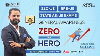 General Awareness Zero to Hero Series for SSC JE RRB JE amp STATE AEJE Exams  ACE Online [upl. by Eerehc]