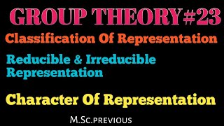 Group TheoryReducible Irreducible Representation Character Of Representation NOBLECHEMISTRY [upl. by Nettie]