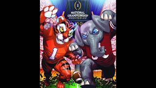 2016 National Championship Clemson vs Alabama with Clemson Radio Call [upl. by Nivlac]