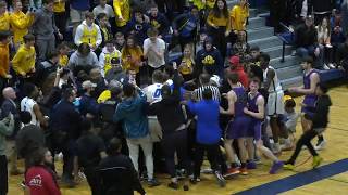 Emoni Bates gets into wild fracas in state playoff game [upl. by Annwahsal]