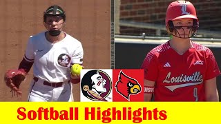 18 Florida State vs Louisville Softball Game 2 Highlights April 6 2024 [upl. by Kristal]