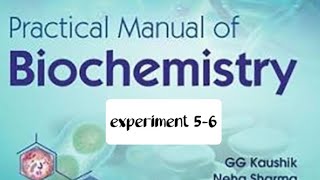 Biochemistry Laboratory Manual D Pharm 2 nd Year  Experiment 56diplomapharmacy [upl. by Waylan]