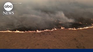 Fire emergency in Texas as wildfires scorch parts of the southern plains [upl. by Noryv]