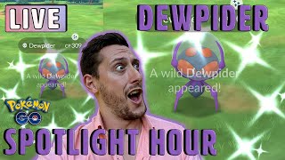 Shiny Dewpider Spotlight Hour LIVE in Pokemon GO [upl. by Tasia]