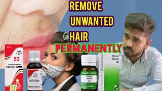 How To Remove Unwanted Hairs Permanently  Homeopathic Medicine  Hirsutism  DrChristant leo [upl. by Tterej]