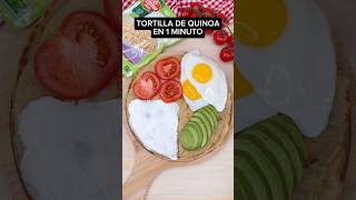 TORTILLA de QUINOA en 1 MINUTO shorts recetas [upl. by Canica]