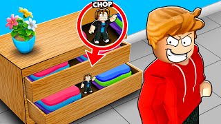 ROBLOX CHOP AND FROSTY HIDE IN DRAWERS HIDE AND SEEK [upl. by Aitak113]