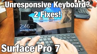 Surface Pro 7 How to Fix Keyboard Not Working Unresponsive 2 Solutions [upl. by Ademla]