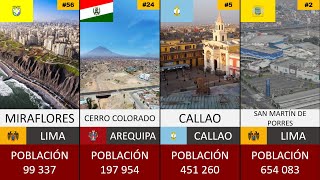 Top 100 Distritos Mas Poblados Del Perú 2023 peru comparacion [upl. by Yerffej499]