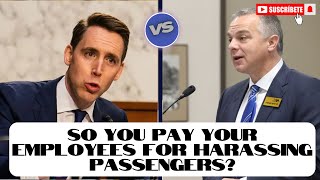 BREAKING NEWS Hawley EXPOSES Airline Executive Over Flight Fees and Passenger Harassment [upl. by Pomona]