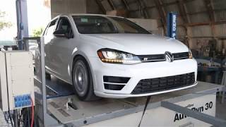 Golf R DSG clutch slip on dyno superflo [upl. by Airtemed]