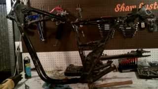 yamaha xs650 hardtailing a bobber part 1 [upl. by Enamrahs]