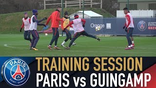 TRAINING SESSION  ENTRAINEMENTS  PARIS SAINTGERMAIN vs GUINGAMP [upl. by Arlee950]