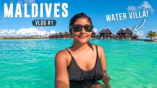 MALDIVES TRAVEL VLOG Snorkeling Dolphin Cruise Water Villa Tour amp More 🏝️☀️  Ep 1 [upl. by Reifel]