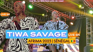 AFRIMA PRESTATION DE TIWA SAVAGE  KOROBA ATTENTION MY DARLIN LOADED  Live Sn [upl. by Danelle]