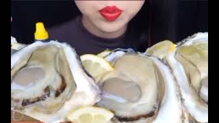 ASMR Giant raw oysters [upl. by Atnahs880]