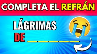 COMPLETA Los REFRANES 🤔 ¿Cuántos Refranes y Dichos Conoces 👀¿Podrás Completar estos 40 Refranes 🔍 [upl. by Trebor377]